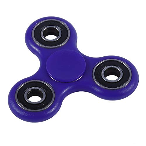 RHNE 8 Tipos de Color Tri-Spinner Toy Hand Spinner Juguetes para la Punta del Dedo Tiempo de rotación Largo Anti estrés Finger Spinner Toys Azul y Negro