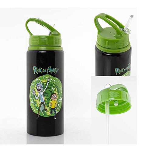 Rick and Morty Botella De Agua, Metal, plástico, Multicolor, Standard