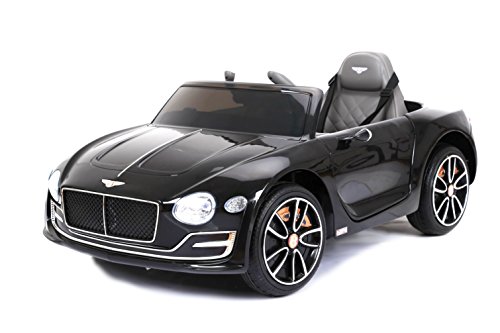 RIRICAR Bentley EXP12, Negro, Licencia Original, Batería accionada, Puertas de la Abertura, Asiento de Cuero, Motor 2X, Batería de 12 V, 2.4 GHz teledirigido, Ruedas Suaves de EVA, Arranque Suave