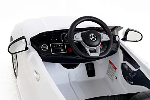 RIRICAR Mercedes-Benz S63 AMG, Blanco, Producto BAJO Licencia, con Mando a Distancia 2.4Ghz, Ruedas EVA Suaves