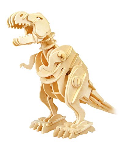 Robotime Madera Jigsaw Puzzle 3D Dinosaurios Montar Wood Craft Mejor Cumpleaños Niños para Adultos (Walking T-Rex)