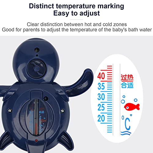 Rodi Termómetro de Agua, termómetro de Temperatura de bañera Termómetro de baño con Forma de Tortuga Termómetro Flotante para bebé para baño(Azul)