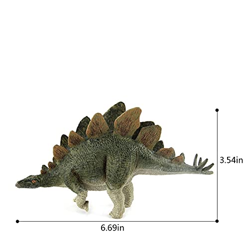 ROIY Jurassic World Park Dinosaurrealistic Design Art Stegosaurus Dinosaur Figura Regalo para niños y Suministros de premios del Aula Los Mejores (Color : Green)