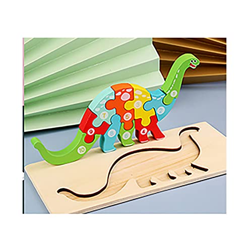 Rompecabezas - Puzzles de Madera educativos. Pack de 4 Puzzles (Autobús, Barco, Dinosaurio y Osito)