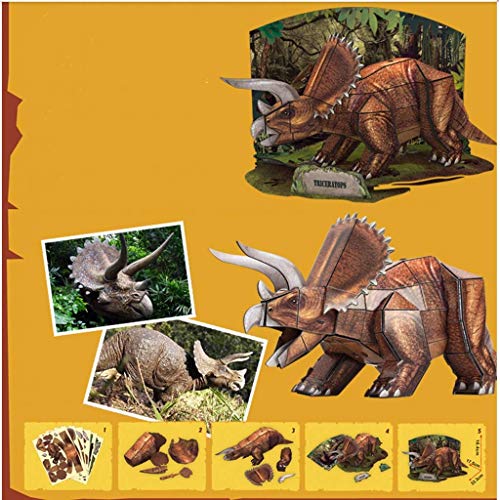 Rompecabezas suave 3D Siglo de dinosaurios tridimensionales del siglo rompecabezas creativo guapo jurásico dinosaurio niños modelo de papel juguetes rompecabezas (color: plesiosaurio) rompecabezas