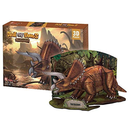 Rompecabezas suave 3D Siglo de dinosaurios tridimensionales del siglo rompecabezas creativo guapo jurásico dinosaurio niños modelo de papel juguetes rompecabezas (color: plesiosaurio) rompecabezas