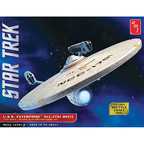 Round2 AMT1080/06 1/537 Star Trek USS Enterprise Refit - Maqueta de plástico para maquetas