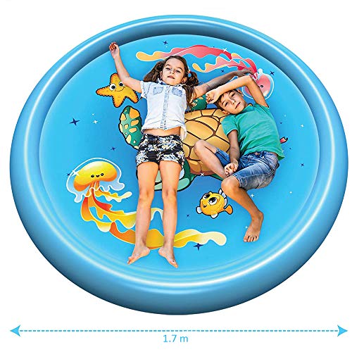 RR CCHTLV1 Colchoneta de Chorros Agua para Niños Hinchable Piscina Bebés Alfombra de Juegos