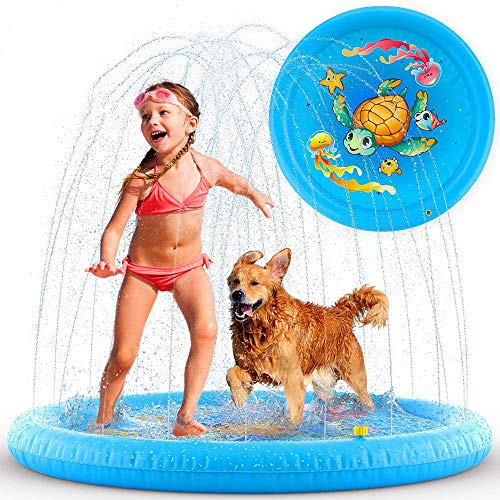 RR CCHTLV1 Colchoneta de Chorros Agua para Niños Hinchable Piscina Bebés Alfombra de Juegos