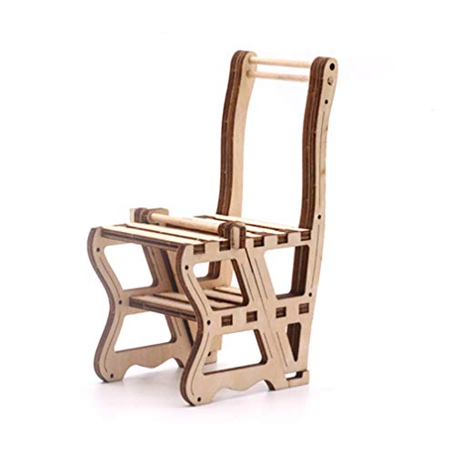 rrff Silla De Deformación 3D Modelo De Soporte para Teléfono Rompecabezas Mecánico De Madera Modelo De Montaje De Bricolaje Montaje De Bricolaje Juguetes para Niños Regalos para Niños