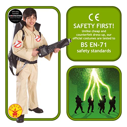 Rubie 's 884320 Disfraz Cazafantasmas, niños, con hinchable Proton Pack, Tamaño: L (8-10 años)