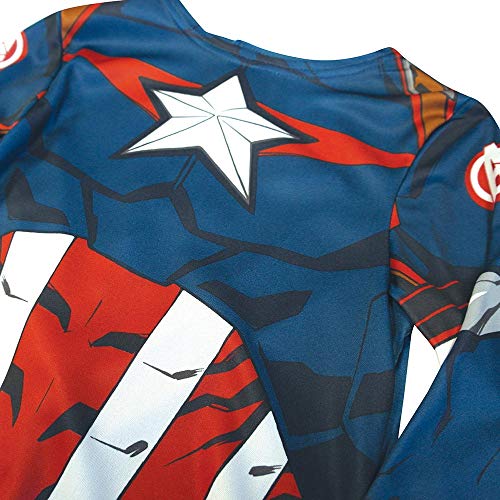 Rubies 640832S Disfraz infantil oficial de Marvel Avengers Capitán América, talla única, color/modelo surtido + Avengers-39217 Mascara Capitan America Avengers Inf, Multicolor, Talla única