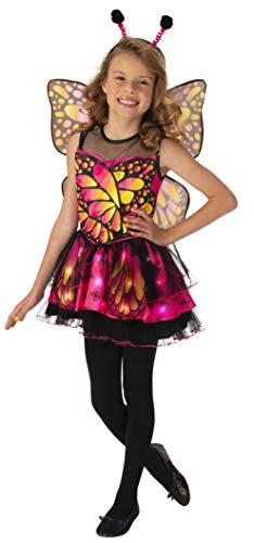 Rubies Disfraz Mariposa Luz, Color Rosa, Amarillo, Negro, L (702125-L)