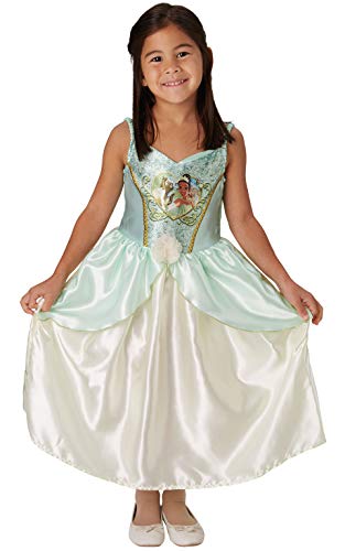 Rubies Disfraz oficial de Disney Princesa Tiana con lentejuelas, tamaño pequeño de 7 a 8 años, altura 128 cm