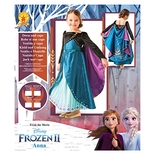 Rubie's Disney Frozen 2 - Vestido epilogo de Anna para niños, talla mediana de 5 a 6 años