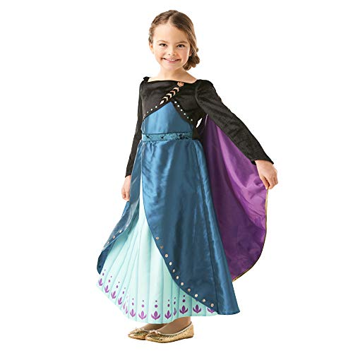 Rubie's Disney Frozen 2 - Vestido epilogo de Anna para niños, talla mediana de 5 a 6 años