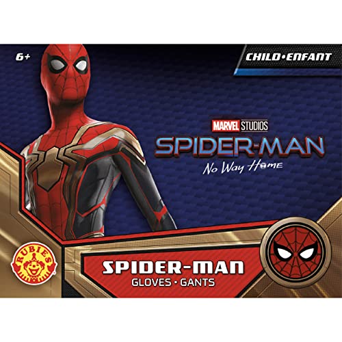 Rubies Marvel Spider-Man 3 No Way Home - Guantes de vestir para niños, versión 3, talla única, color rojo y negro