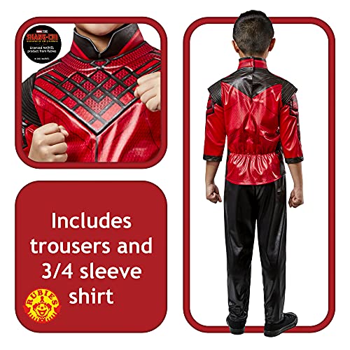 Rubies´s-Marvel Legend of The Ten Rings Shang-chi Deluxe Costume Disfraz Infantil, a Rayas, Color como se Muestra, Normal 702712-L