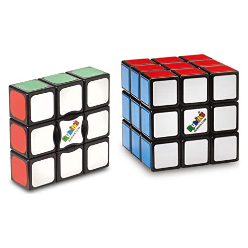 Rubik's- Rubik’s Solving Puzzles, For Beginners Starter Pack, The Original 3x3 Cube and Edge Classic Rompecabezas de resolución de Problemas, para Principiantes, Color (spin Master Toys UK 6063509)