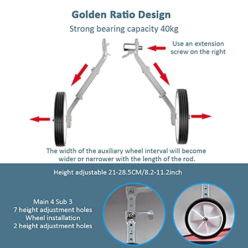 Ruedines Bicicleta Infantil Universal 20 Pulgadas Ruedines Bici Infantil para Bicicletas de Niños,Plata Ruedines Bici Infantil