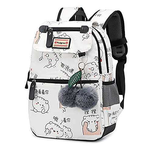 Ruigrea Mochila Escolar Niños Para Poliéster Linda Impresión InfantilSe Backpacks Adapta Con Bolsillos Laterales y Cinturón Regalos Para Niños y jardín de infantes Mochila