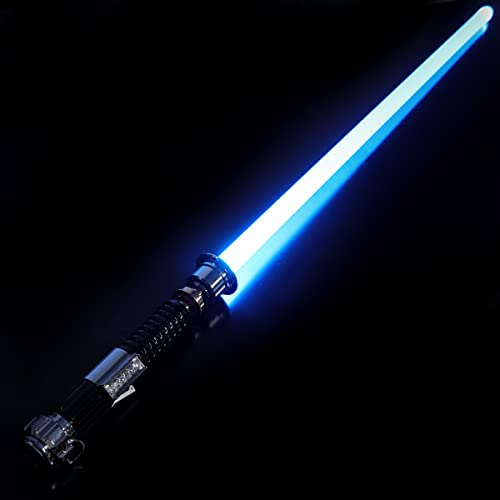 SABER KING Espada láser Obi Wan Kenobi | Lightsaber Force FX | Espada láser Fuerza FX | Espada luminosa doble FX | Espada láser FX | Espada FX | NO043 (Base LIT RGB)