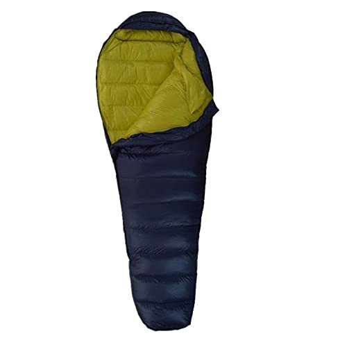 saco de dormir Invierno abajo sacos de dormir momia 400g 600g 800g 1000g de pato mantener caliente ultraligero acampar al aire libre Escalada de viaje Euipment-amarillo blue600g marino bolsa de camina