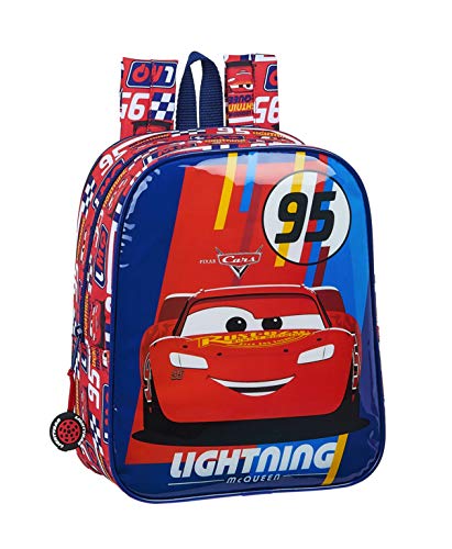 safta 612011232 Mochila guardería niño Adaptable Carro Cars, Multicolor