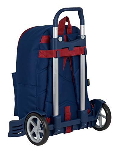 Safta 612029860 Mochila con carro ruedas Evolution, Trolley FC Barcelona