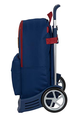 Safta 612029860 Mochila con carro ruedas Evolution, Trolley FC Barcelona