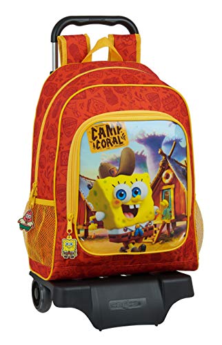 Safta 612083313 Mochila de Bob Esponja, Trolley, Naranja/Amarillo, Único