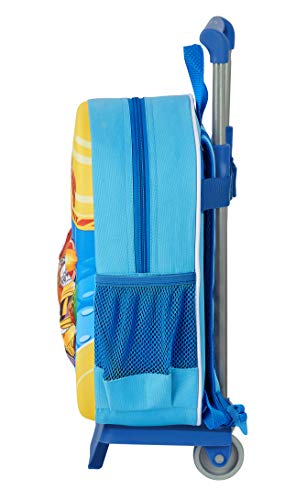 Safta Mochila con Diseño 3D y Carro 705 de SuperZings, 270x100x320mm, azul claro, M