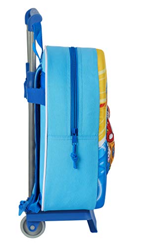 Safta Mochila con Diseño 3D y Carro 705 de SuperZings, 270x100x320mm, azul claro, M