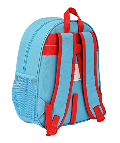 Safta Mochila Diseño 3D Adaptable a Carro de El Rey León, 270x100x320 mm, Azul Claro/Rojo