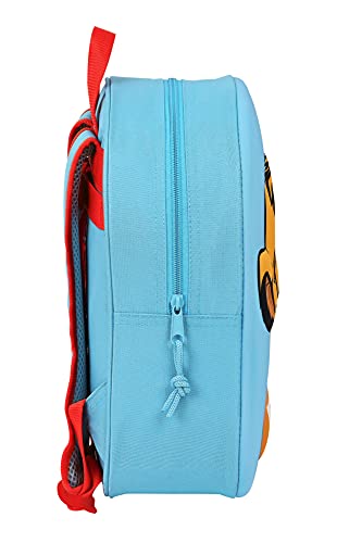 Safta Mochila Diseño 3D Adaptable a Carro de El Rey León, 270x100x320 mm, Azul Claro/Rojo