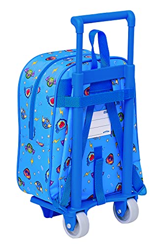 Safta Mochila Guardería con Carro Superthings Serie 7, 220x100x270 mm, Azul/Multicolor