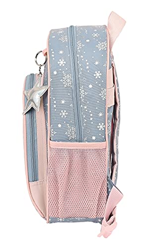 Safta Mochila Infantil de Frozen II Magical Seasons, 280x100x340 mm, Gris Azulado/Rosa Claro (M609)