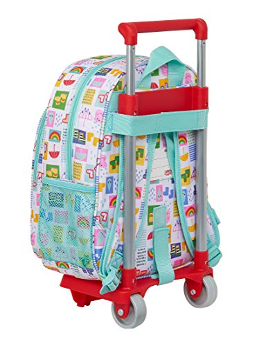 Safta Mochila Infantil de Peppa Pig con Carro 705, 260x110x340mm, multicolor