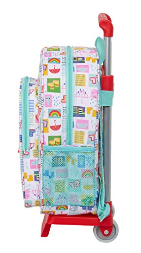 Safta Mochila Infantil de Peppa Pig con Carro 705, 260x110x340mm, multicolor