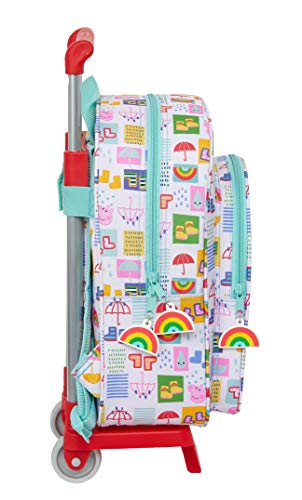 Safta Mochila Infantil de Peppa Pig con Carro 705, 260x110x340mm, multicolor