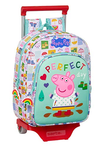 Safta Mochila Infantil de Peppa Pig con Carro 705, 260x110x340mm, multicolor