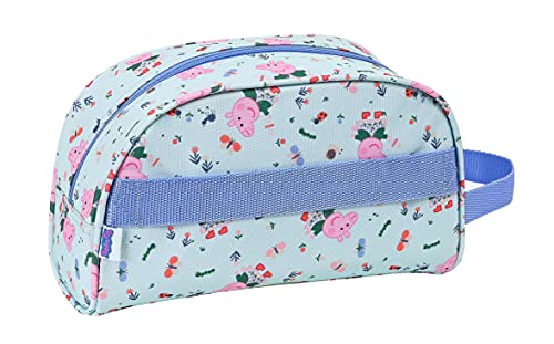 Safta Neceser Grande de Peppa Pig Urban Farmer, 260x160x90 mm, Azul Claro/Multicolor