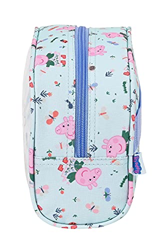 Safta Neceser Grande de Peppa Pig Urban Farmer, 260x160x90 mm, Azul Claro/Multicolor