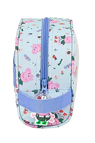 Safta Neceser Grande de Peppa Pig Urban Farmer, 260x160x90 mm, Azul Claro/Multicolor