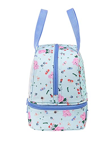 Safta Portameriendas Termo Peppa Pig Urban Farmer, 200x150x200 mm, Azul Claro/Multicolor