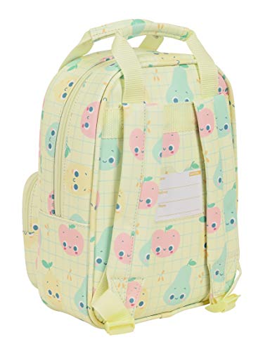 Safta Tutifruti Mochila Escolar Niños, 200x80x280 mm, Amarillo Claro