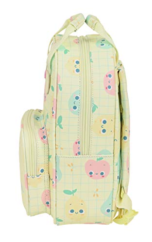 Safta Tutifruti Mochila Escolar Niños, 200x80x280 mm, Amarillo Claro