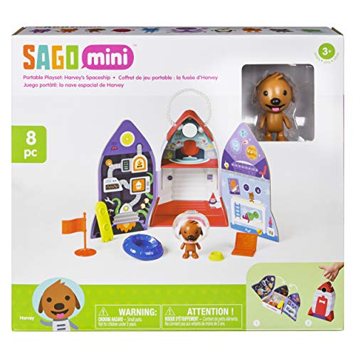 SAGO mini Harvey's Spaceship-Casita Portátil Cohete, Multicolor (Spin Master 6041228)