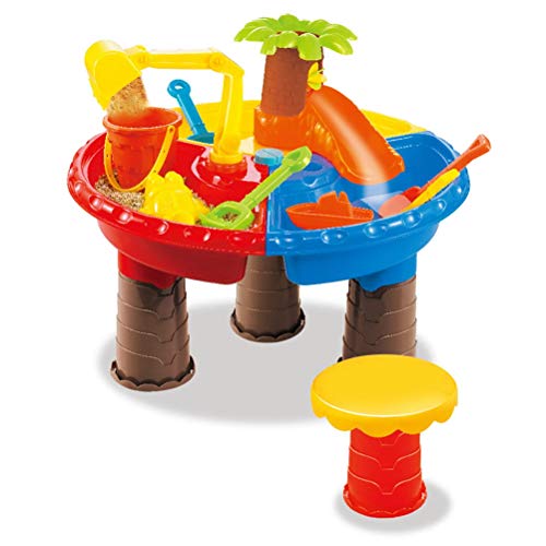 Sahgsa Mesa De Juego De Arena Y Agua, Bañeras Extraíbles, Muchos Accesorios, Posibilidad De Conversión A Mesa De Juego, para Niños A Partir De 18 Meses