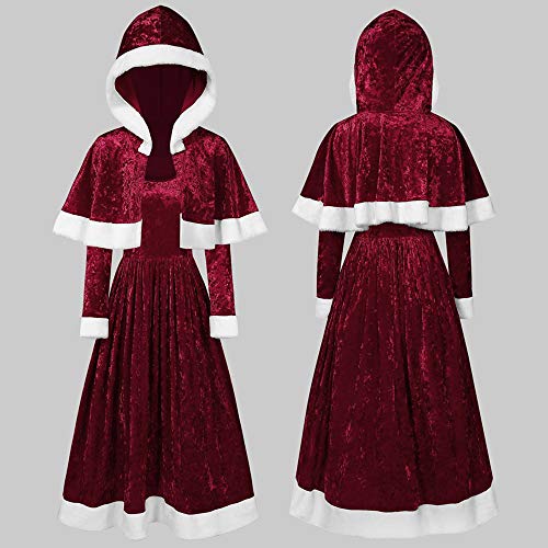 SalmophC Disfraz de Papá Noel Sexy para Mujer, Trajes de Papá Noel de Navidad, Traje de Disfraces, Disfraz de Cosplay de Papá Noel Dulce Sexy para el Rendimiento de la Fiesta de Navidad